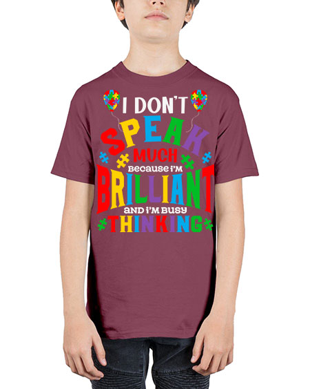 i dont speak much autism 91# - autism - Youth Tee Unisex