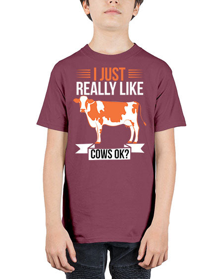 i just really like cows ok Style 3# - cow - Youth Tee Unisex