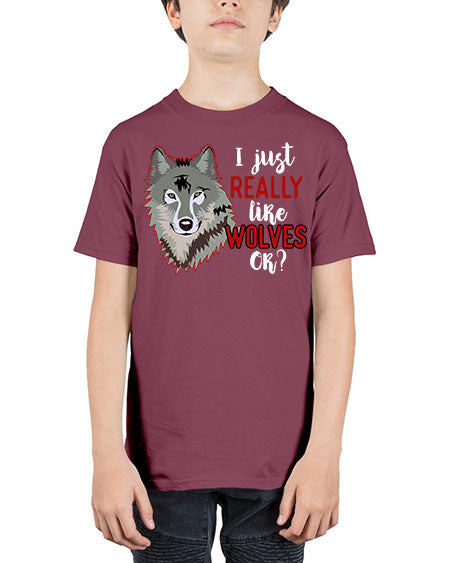 i just really like wolves - wolf - Youth Tee Unisex