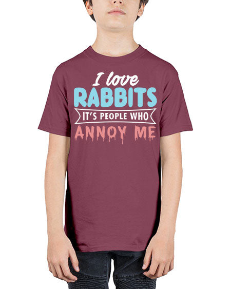 i love rabbits its people who annoy me - rabbit - Youth Tee Unisex