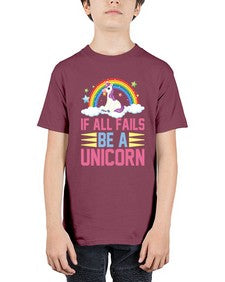 if all fails be a unicorn 218# - unicorn - Youth Tee Unisex