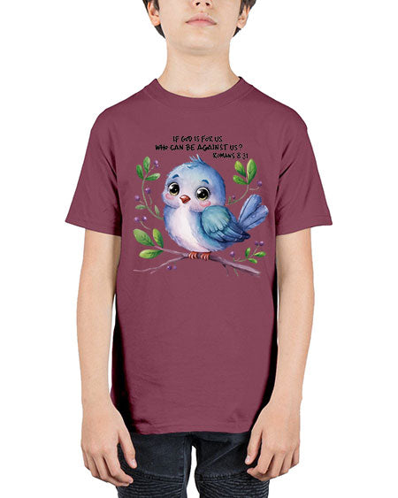 if god is for us who can be against us 47# - birds - Youth Tee Unisex