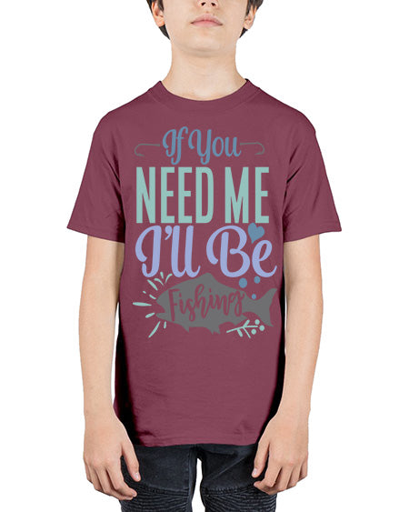 if you need me ill be fishing 70# - shark-fish - Youth Tee Unisex