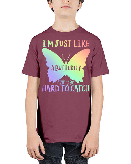 im just like a butterfly pretty to see - butterfly - Youth Tee Unisex