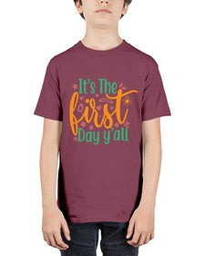 its the first day yall 395# - last day of school - Youth Tee Unisex