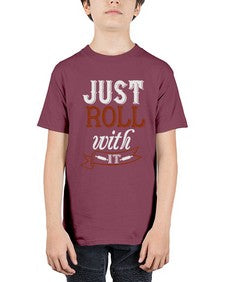 just roll with it 295# - cooking - Youth Tee Unisex