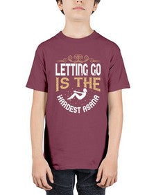 letting go is the hardest asana  408# - yoga - Youth Tee Unisex
