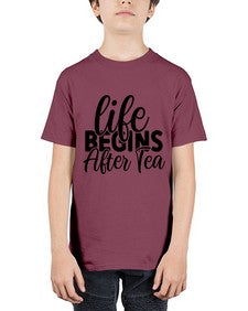 life begins after tea 1297# - tea - Youth Tee Unisex