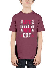 life is better with cat Style 65# - cats - Youth Tee Unisex