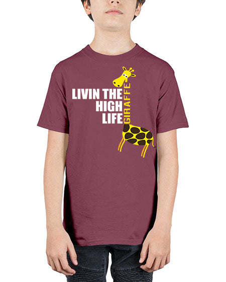 living the high life giraffe - giraffee - Youth Tee Unisex