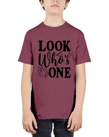 look whos one 262# - unicorn - Youth Tee Unisex