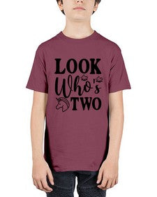 look whos two 267# - unicorn - Youth Tee Unisex