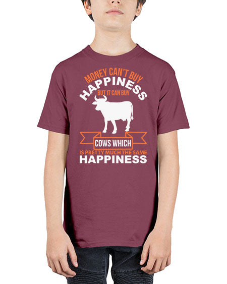 money can’t buy happiness but it can buy cows which is pretty much the same happiness Style 1# - cow - Youth Tee Unisex