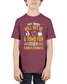my body will not be a tomb 348# - vegan - Youth Tee Unisex