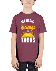 my heart belongs to tacos 1423# - tacos - Youth Tee Unisex