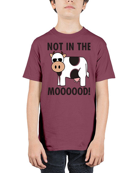 not in the mooood  - cow - Youth Tee Unisex