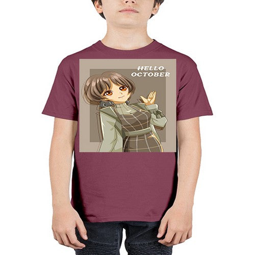 of beautiful girl in hello october 133# - anime - Youth Tee Unisex
