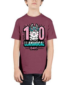 one hundred Llamagical Days 592# - one hundred days - Youth Tee Unisex