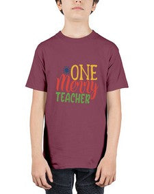 one merry teacher Style 328# - teacher - Youth Tee Unisex