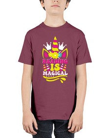 reading is magical 366# - unicorn - Youth Tee Unisex