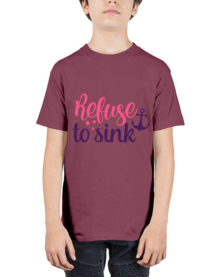 refuse to sink Style 4# - breast cancer - Youth Tee Unisex