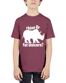 rhino or fat unicorn 376# - unicorn - Youth Tee Unisex