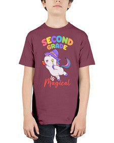 second Grade is Magical Unicorn 821# - second grade - Youth Tee Unisex