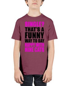 single thats a funny way to say happy with nine cats - cats - Youth Tee Unisex