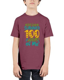 sisth grade survived one hundred days of me 872# - one hundred days - Youth Tee Unisex
