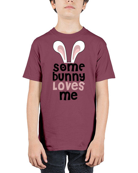 some bunny loves me - rabbit - Youth Tee Unisex
