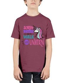 sorry i cant i have to walk my unicorn 407# - unicorn - Youth Tee Unisex