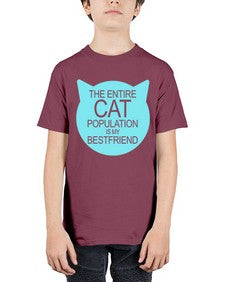 the entire cat popluation is my bestfriend - cats - Youth Tee Unisex