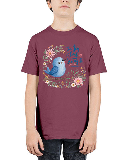 the joy of the lord is my strength 73# - birds - Youth Tee Unisex