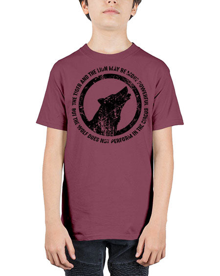 the tiger and the lion may be more powerful - wolf - Youth Tee Unisex