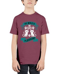 the world is my cats playground Style 119# - cats - Youth Tee Unisex