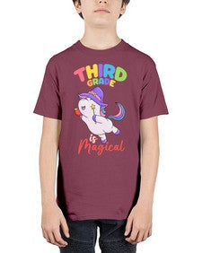 third Grade is Magical Unicorn 962# - third grade - Youth Tee Unisex
