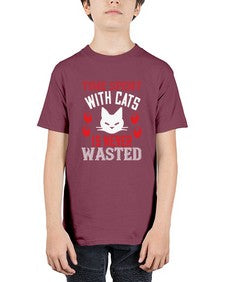 time spend with cat is never wasted Style 120# - cats - Youth Tee Unisex