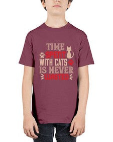 time spend with cat is never wasted Style 121# - cats - Youth Tee Unisex