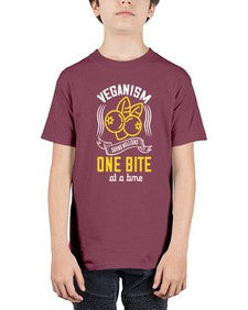 veganism saving millions one bite at a time 455# - vegan - Youth Tee Unisex