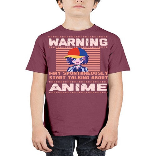 warning may spontaneously start talking about anime287# - anime - Youth Tee Unisex