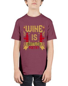 wine is bottled poetry 486# - drinking - Youth Tee Unisex