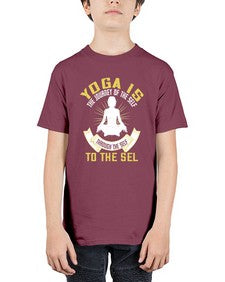 yoga is the journey of the self through the self to the sel  624# - yoga - Youth Tee Unisex