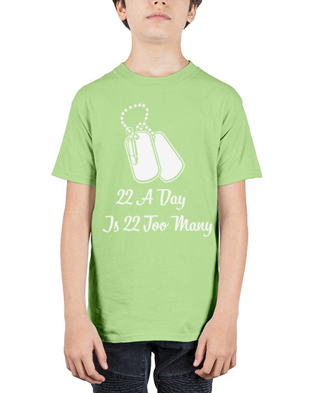 22 A Day is 22 30# - PTSD - Youth Tee Unisex