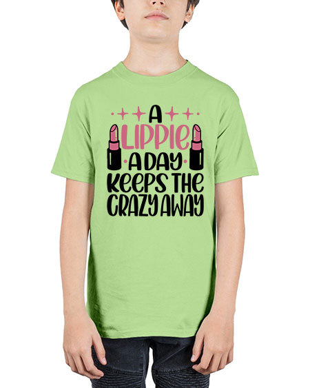 A Lippie A Day Keeps The Crazy Away Style 150# - beauty - fashion - Youth Tee Unisex