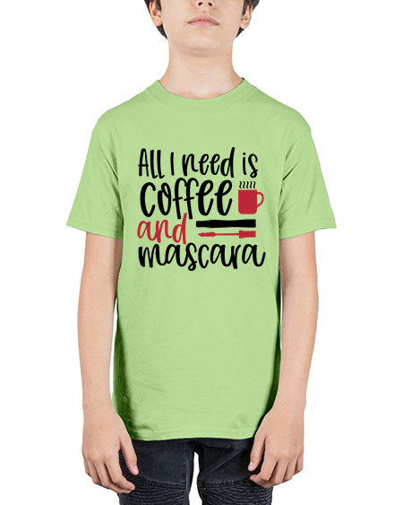 All I need is coffee and mascara design Style 259# - beauty - fashion - Youth Tee Unisex