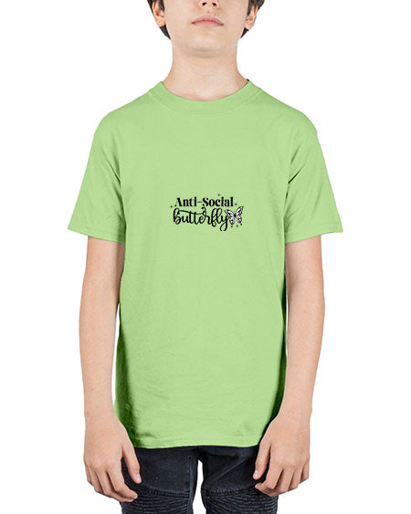 Anti Social Butterflyy - butterfly - Youth Tee Unisex
