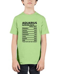Aquarius Nutrition Facts 67# - aquarius - Youth Tee Unisex