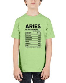 Aries Nutrition Facts 97# - aries - Youth Tee Unisex