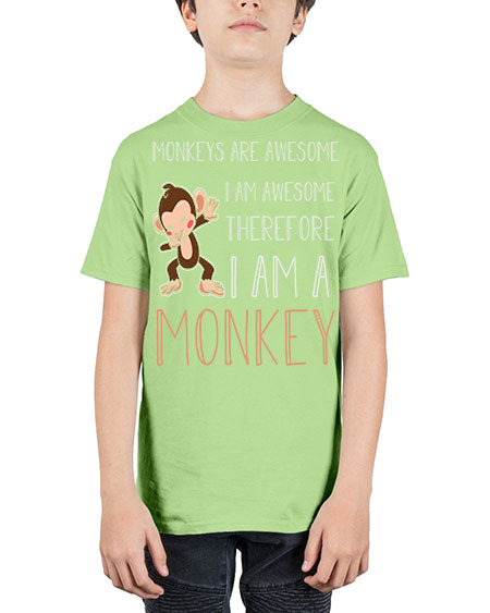Awesome Monkey Cute Dabbing 2# - monkey - Youth Tee Unisex