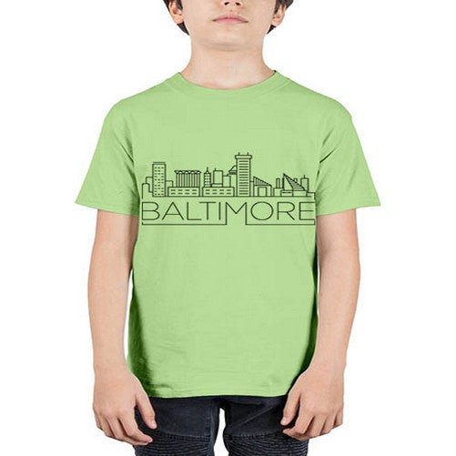 Baltimore Minimal Skyline 398# - cities - Youth Tee Unisex